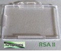 Clear rigid landscape card holder